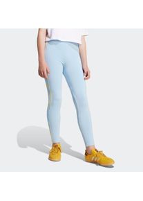 Kinder Leggings "LEGGINGS", blau, sportlich, Gr. 170, adidas originals, Obermaterial: 93% Baumwolle, 7% Elasthan, Hosen
