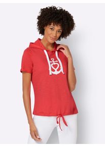 Casual Looks Damen Kapuzenshirt "Shirt", weiß, Gr. 40, unifarben, 100% Baumwolle, Shirts