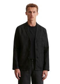 Marc O'Polo MARC O'POLO Herren Kurzjacke "aus reinem Leinen", schwarz, casual, Gr. XXL, unifarben, Obermaterial: 100% Leinen, Jacken