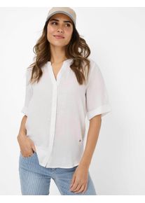 Brax Damen Kurzarmbluse "Style VERI", weiß, Gr. 36, 100% Leinen, Blusen