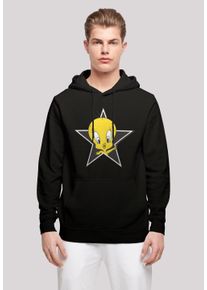 F4NT4STIC Herren Kapuzenpullover "Looney Tunes Tweety Pie Star", schwarz, casual, Gr. S, Obermaterial: 50% Baumwolle, 50% Polyester, Pullover, Print