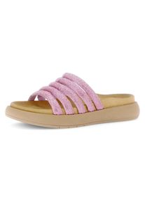 Gabor Damen Pantolette, Gr. 44, pink, Textil, modisch, Schuhe, Plateau, Sommerschuh, Schlappen mit Best Fitting-Ausstattung