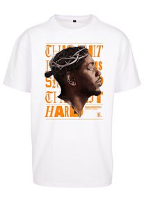 Herren T-Shirt "Upscale by Mister Tee Herren K-Dot Oversize Tee", weiß, casual, Gr. XXL, UPSCALE BY MISTER TEE, unifarben, 100% Baumwolle, Shirts