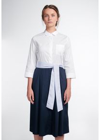 Eterna Damen Hemdblusenkleid "REGULAR FIT", blau, klassisch, Gr. 38, 74% cotton, 3% Elasthan, 23% Polyamid, Kleider