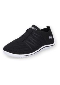 Kinder Slip-On Sneaker, Dockers by Gerli, Gr. 33, schwarz, Textil, sportlich, Schuhe, Barfußsohle, Schnürschuh, Schlupfschuh mit Gummizug
