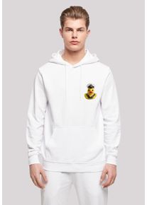 F4NT4STIC Herren Kapuzenpullover "Rubber Duck Captain HOODIE UNISEX", weiß, casual, Gr. XXXL, Obermaterial: 50% Baumwolle, 50% Polyester, Pullover,