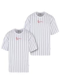 Karl Kani Herren T-Shirt "Karl Kani Herren", weiß, casual, Gr. L, gestreift, 100% Baumwolle, Shirts