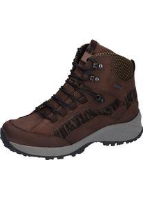 Waldläufer WALDLÄUFER Damen Trekkingschuh "H-EMMA", Gr. 4,5, braun, Nubukleder, Veloursleder, Textil, sportlich, Schuhe, Outdoor, Schnürschuh, High-Top mit