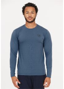 Virtus Herren Langarmshirt "JOKERS M L/S", blau, casual, Gr. XXXL, unifarben, 86% Polyester, 10% Viskose, 4% Elasthan, Shirts, mit innovativer Quick