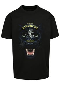 MisterTee Herren T-Shirt "MisterTee Unisex Kindness No Weakness Oversize Tee", schwarz, casual, Gr. XS, unifarben, 100% Baumwolle, Shirts
