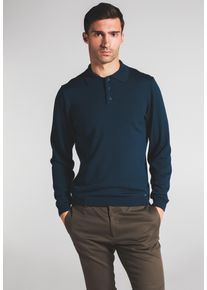 Eterna Herren Strickpullover, blau, casual, Gr. XXXL, 100% Wolle (Merino), Pullover