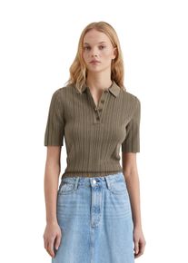 Marc O'Polo Damen Poloshirt "aus Organic Cotton", braun, Gr. M, MARC O'POLO DENIM, unifarben, Obermaterial: 78% Baumwolle, 22% Polyamid, Shirts