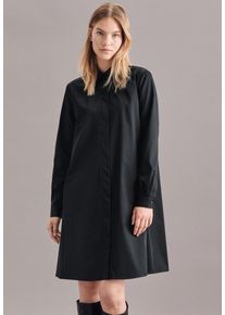 Seidensticker Damen Sommerkleid, schwarz, Gr. 34, glänzend, unifarben, 97% Baumwolle 3% Elastan, Kleider, Uni