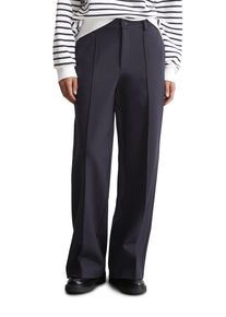 Marc O'Polo Damen Chinohose "aus kompakter Interlock-Qualität", blau, casual, Gr. XS, MARC O'POLO DENIM, unifarben, Obermaterial: 74% Viskose, 21% Polyamid, 5%