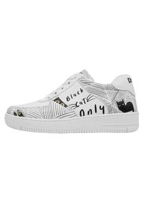 DOGO Damen Sneaker "Dice Sneakers Black Cats Only Damen Sneaker / Female", Gr. 38, weiß, Lederimitat, Schuhe, Vegan