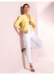 Damen Shirtjacke "Modal-Shirtjacke", gelb, Gr. 40, CREATION L PREMIUM, unifarben, 70% Modal, 25% Polyamid, 5% Elasthan, Shirts