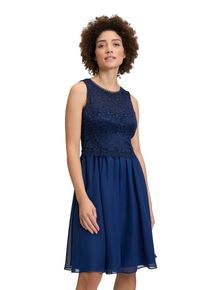 Vera Mont Damen Abendkleid "Vera Mont Abendkleid mit Spitze", blau, festlich, Gr. 36, Chiffon, Obermaterial: 100% Polyester. Futter: 100% Polyester.,