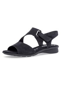 Gabor Damen Keilsandalette "FLORENZ", Gr. 38, blau, Nubukleder, unifarben, klassisch, Schuhe, Sommerschuh, Riemchensandale, Komfortschuh in Weite G