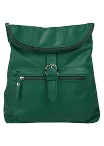 FORTY Cityrucksack, grün, Rindsleder, Leder, casual, Rucksäcke, echt Leder, Made in Italy