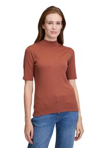 Cartoon Damen Kurzarmshirt "Cartoon Basic Shirt mit Kragen", braun, modisch, Gr. 36, Obermaterial: 57% Baumwolle, 38% Polyester, 5% Elasthan.,