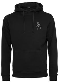 MisterTee Herren Kapuzensweatshirt "MisterTee Herren Easy Sign Hoody", schwarz, Gr. XL, bedruckt, 65% Baumwolle, 35% Polyester, Sweatshirts