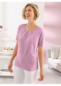 Classic Basics Damen Kurzarmshirt "Kurzarm-Shirt", rosa, Gr. 52, unifarben, 100% Baumwolle, Shirts