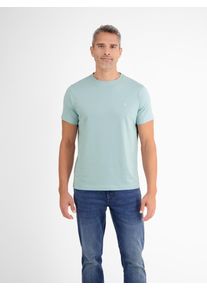 Lerros Herren T-Shirt "Lerros Basic T-Shirt mit Logostitch, unifarben", blau, Gr. XXXL, 100% Baumwolle, Shirts