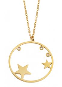 Adelia´s ADELIA ́S Damen Kette mit Anhänger, unbekannt, Edelstahlgold, stern, Edelstahl, Halsketten