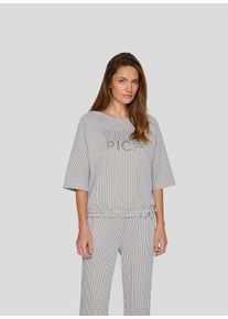 Rabe Damen Kurzarmshirt, braun, casual, Gr. 42, gestreift, Jersey, Obermaterial: 68% Baumwolle, 29% Polyester, 3% Elasthan, Shirts, im Streifen-Look