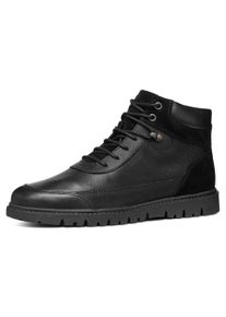 Geox Herren Schnürboots "U GHIACCIAIO A", Gr. 46, schwarz, Nubukleder, Veloursleder, casual, Schuhe, Worker Boots, Schnürstiefel, Casual Boot mit