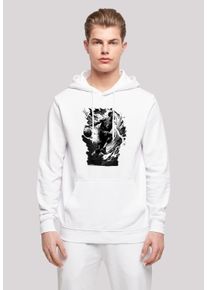 F4NT4STIC Herren Kapuzenpullover "Basketball Splash Sport HOODIE", weiß, casual, Gr. L, Obermaterial: 50% Baumwolle, 50% Polyester, Pullover, Print