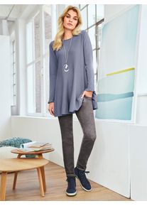 Heine Damen Strickpullover "Pullover", blau, Gr. 42, unifarben, 70% Viskose, 30% Polyamid, Pullover