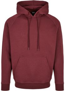 Urban Classics Herren Sweatshirt "Urban Classics Herren Blank Hoody", rot, Gr. S, unifarben, 65% Baumwolle, 35% Polyester, Sweatshirts