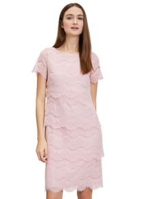 Vera Mont Damen Spitzenkleid "Vera Mont Spitzenkleid kurzarm", rosa, feminin, Gr. 36, Spitze, Obermaterial: 36% Polyamid, 34% Baumwolle, 30% Viskose.