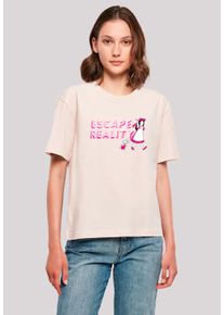 F4NT4STIC Damen T-Shirt "Alice im Wunderland Escape Reality", pink, casual, Gr. L, Obermaterial: 100% Baumwolle, Shirts, Retro, Heroes of Childhood,