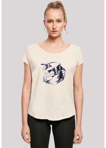 F4NT4STIC Damen T-Shirt "The Witcher Wolf Logo Infill Netflix TV Series", weiß, casual, Gr. XXL, Obermaterial: 100% Baumwolle, Shirts, Premium