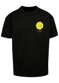 Merchcode Herren T-Shirt "Merchcode Herren Its Tennis Time Heavy Oversized Tee", schwarz, casual, Gr. L, bedruckt, 100% Baumwolle, Shirts