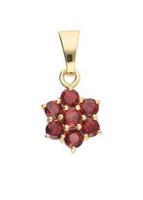 Adelia´s ADELIA ́S Damen Ketten-Anhänger "Damen 333 Gold Anhänger mit Granat", Gelbgold 333, rot, Gelbgold 333, Schmuckanhänger, mit Granat für Damen