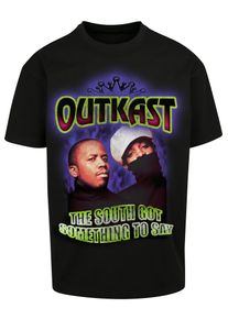 MisterTee Herren Kurzarmshirt "Herren Outkast the South Oversize Tee", schwarz, casual, Gr. S, unifarben, 100% Baumwolle, Shirts