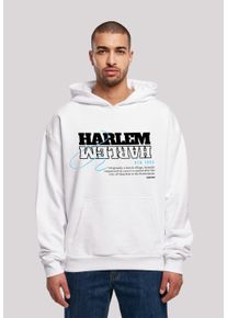 F4NT4STIC Herren Kapuzenpullover "Harlem OVERSIZE HOODIE", weiß, casual, Gr. S, Obermaterial: 100% Baumwolle, Pullover, Print