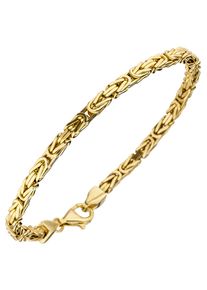 Jobo Damen Armband, Silber 925 (Sterlingsilber), gold, Silber 925 (Sterlingsilber), Armbänder, Königsarmband 925 Silber vergoldet 19 cm