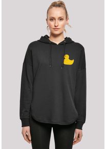 F4NT4STIC Damen Kapuzenpullover "Yellow Rubber Duck OVERSIZE HOODIE", schwarz, casual, Gr. S, Obermaterial: 100% Baumwolle, Pullover, Print