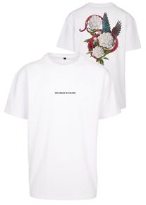 Herren Kurzarmshirt "Upscale by Mister Tee Unisex We Dream in Colors Oversize Tee", weiß, casual, Gr. XS, UPSCALE BY MISTER TEE, unifarben, 100%