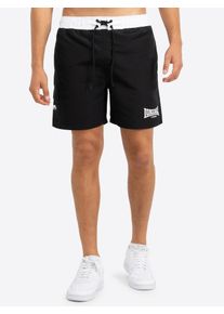 Lonsdale Herren Shorts, schwarz-weiß, sportlich, Gr. S, Obermaterial: 100% Polyester, Hosen