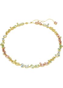 Swarovski Damen Collier "Schmuck Geschenk Gema Tennis Halskette, 5714836", Metall, L: 45cm B: 9mmgelbgoldfarben, rosa, gelb, grün, blau, Metall,