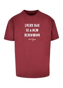 Merchcode Herren T-Shirt "Merchcode Herren Hope 2 Heavy Oversized Tee", rot, casual, Gr. XXL, bedruckt, 100% Baumwolle, Shirts