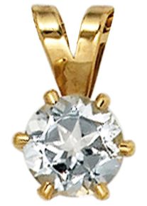 Jobo Damen Ketten-Anhänger "Anhänger mit Aquamarin", Gelbgold 585, gelb, Gelbgold 585, Schmuckanhänger, 585 Gold