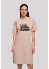 F4NT4STIC Damen Shirtkleid "Blumen Auto", rosa, casual, Gr. XXXL, Obermaterial: 100% Baumwolle, Kleider, Print