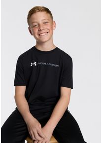 Under Armour Kinder T-Shirtschwarz, weiß, titan gray, sportlich, Gr. XS, Obermaterial: 60% Baumwolle, 40% Polyester, Shirts, Für Kinder