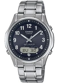 CASIO FUNK Herren Funkchronograph "LCW-M100TSE-1A2ER", silber, Armbanduhren, Solaruhr, Armbanduhr, Herrenuhr, Funkuhr, Titanarmband, Weltzeit